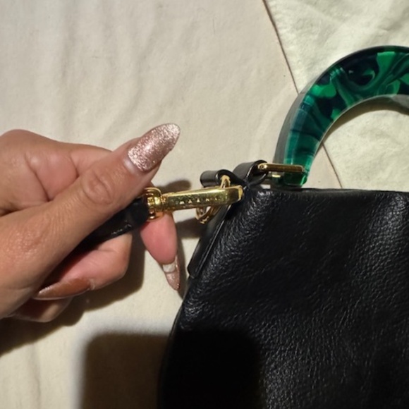 Marni Venice Small Bag in black leather - Picture 10 of 12